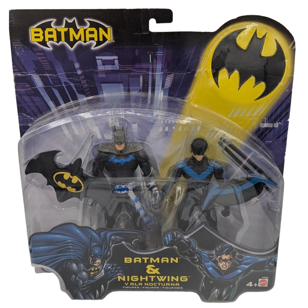 Vintage Mattel‎ By Teen Titans 'Batman & Nighwing' DC 6" Action Figure Pack Of 2